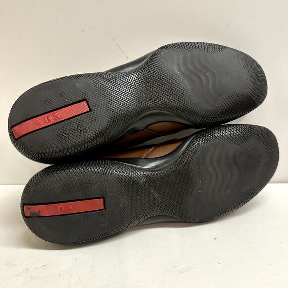 GOOD Prada Sport Leather Lace-Up Boots Chukka Brown Calf T 2050 UK 8.5 / US 9.5 - Picture 11 of 11